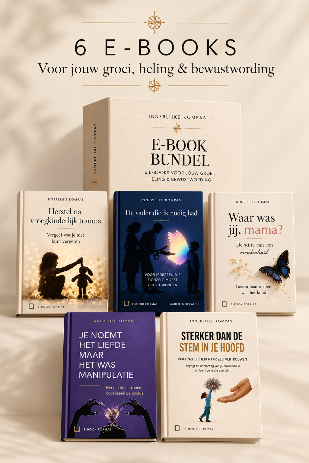 Helende ‘Innerlijke kompas’ voordeelbundel van 6-ebooks (alle ebooks)