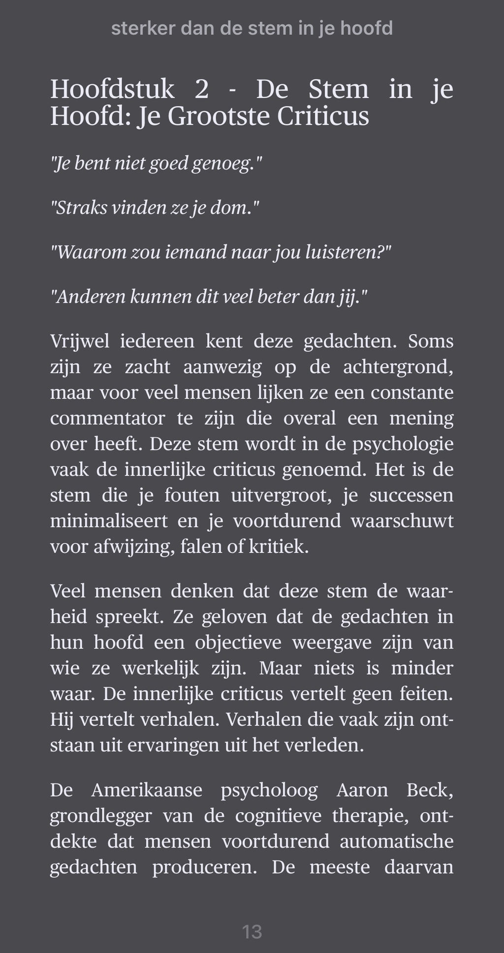 Sterker dan de stem in je hoofd